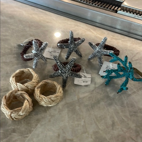 Starfish and Rope Napkin Rings Set - Picture 3 of 9